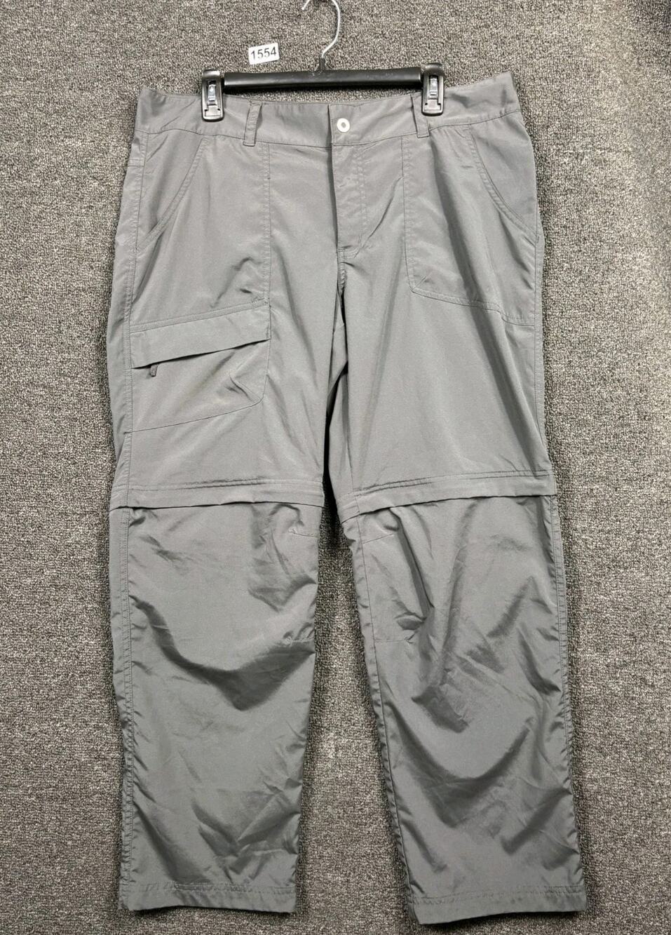 Columbia Omni-Shield Advanced Repellency Pants Womens 16R Gray Convertible *READ